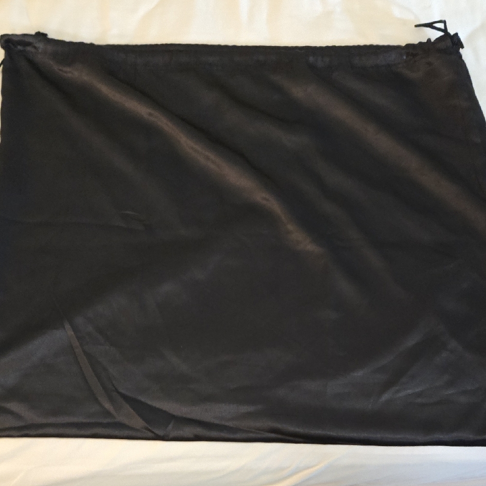 Black Satin Drawstring Travel Dust Bag for Women's Bags